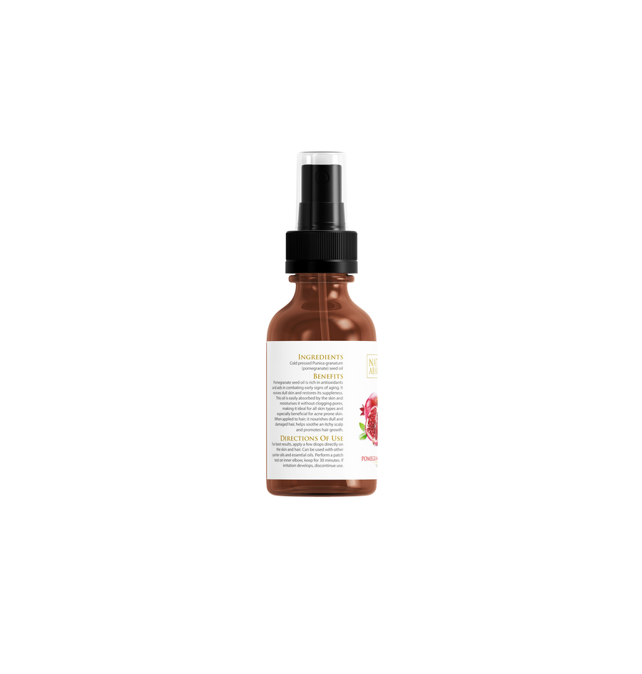 Cold Pressed - Pomegranate Seed  Oil - Natural Moisturizer For hair and skin (30 ml)