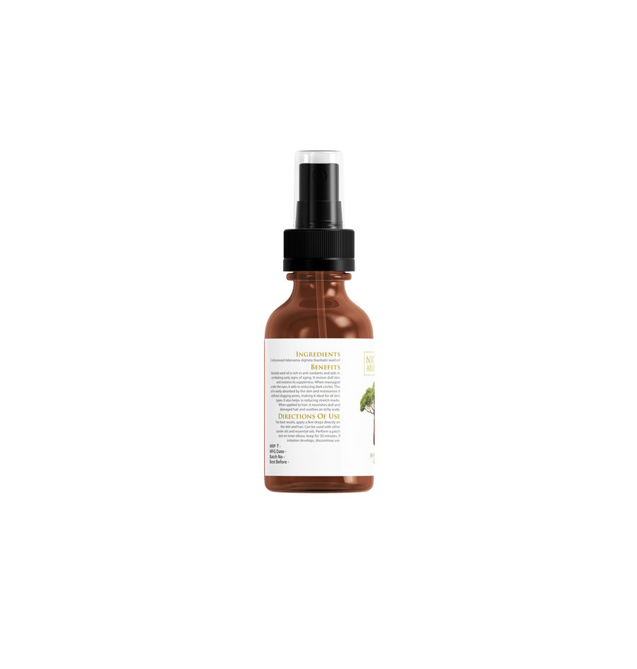 Cold Pressed - Baobab Oil -  Natural Moisturizer For hair and skin (30 ml)